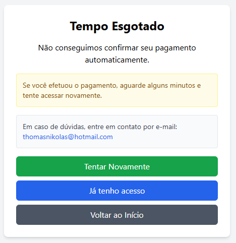 Tempo esgotado
